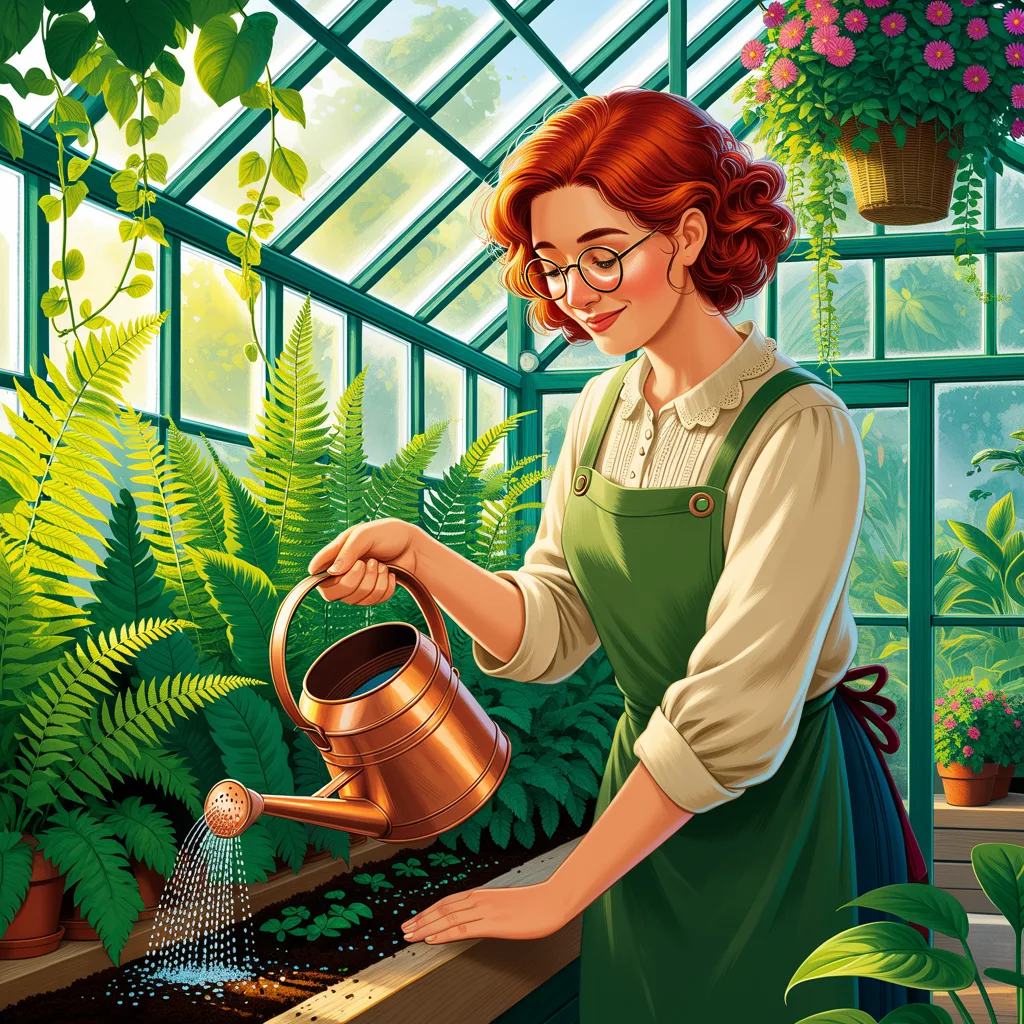 Ideogram 3.0: Character Series: Greenhouse, seed 2222