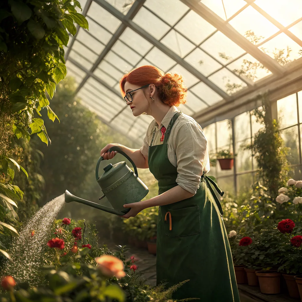 Recraft V3: Character Series: Greenhouse, seed 3333