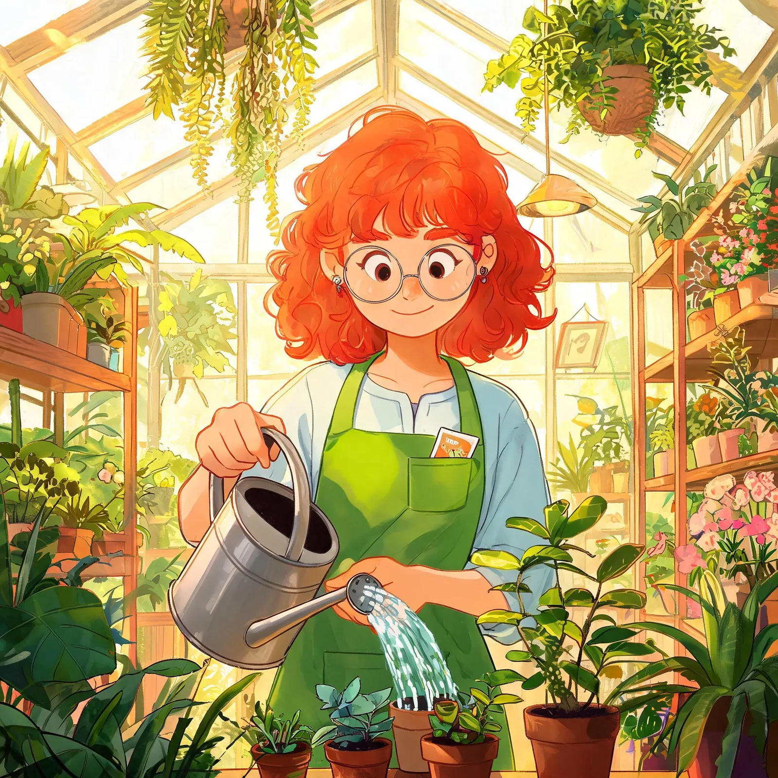 Seedream 5.0 Lite: Character Series: Greenhouse, seed 1111
