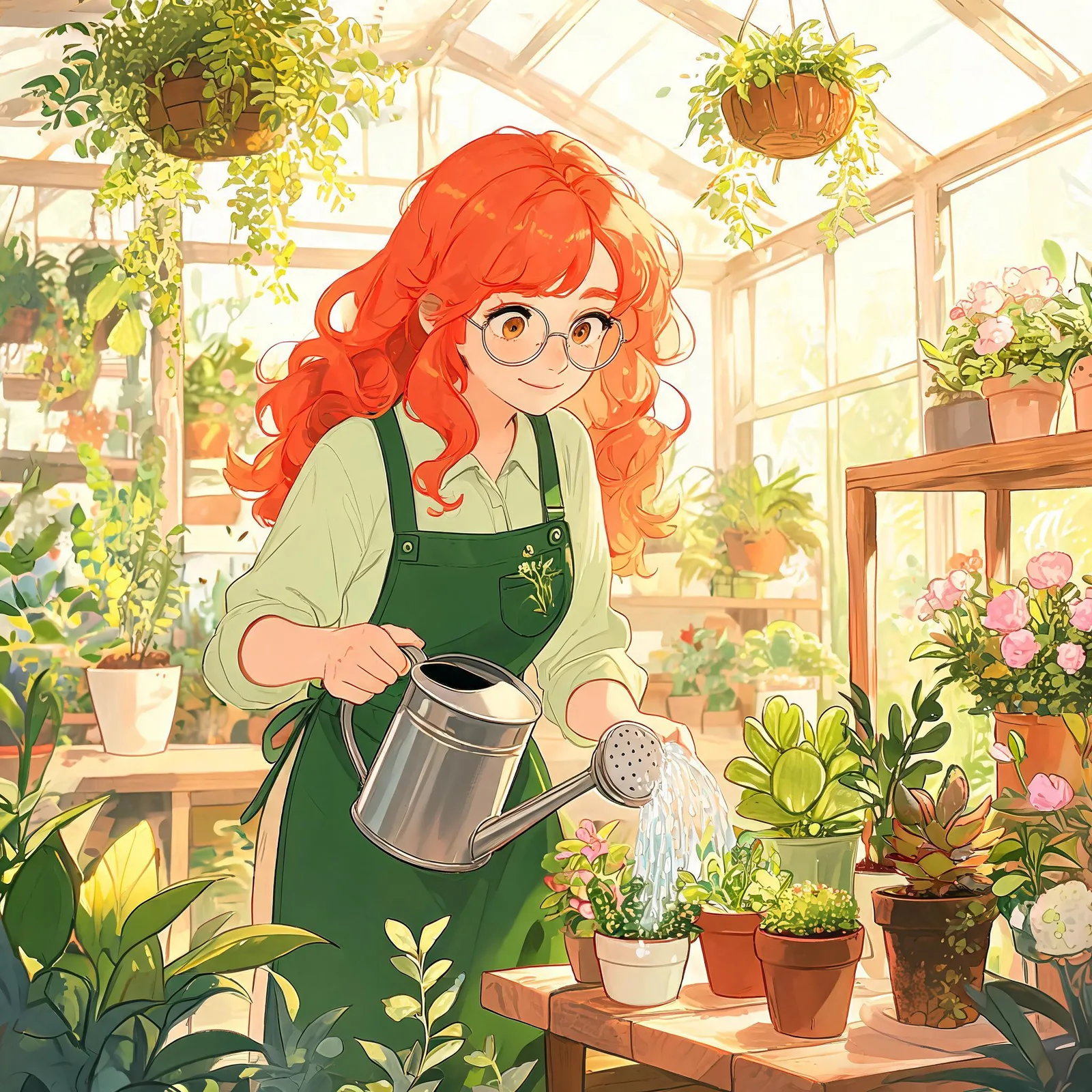 Seedream 5.0 Lite: Character Series: Greenhouse, seed 2222