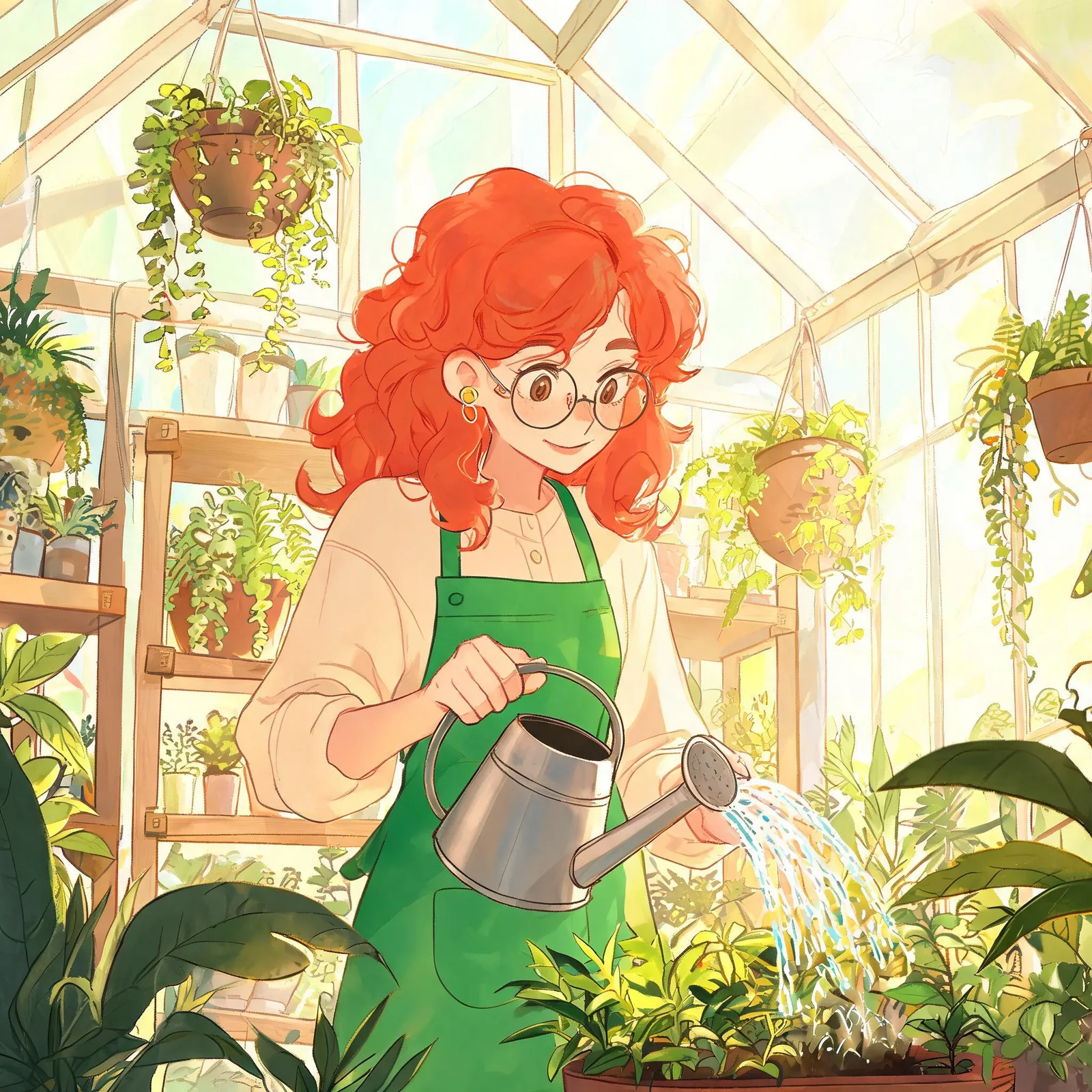 Seedream 5.0 Lite: Character Series: Greenhouse, seed 3333