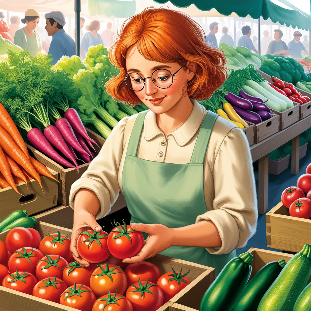 Ideogram 3.0: Character Series: Market, seed 3333