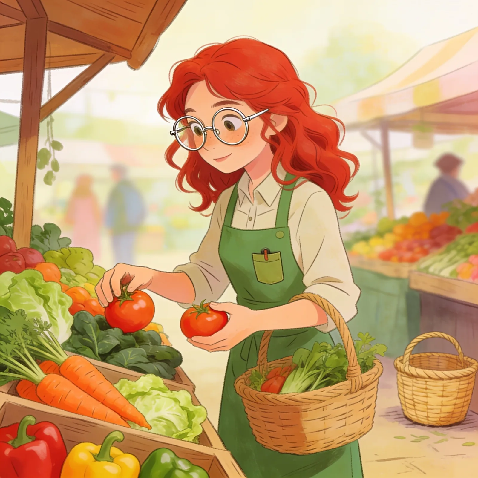 Seedream 4.5: Character Series: Market, seed 1111