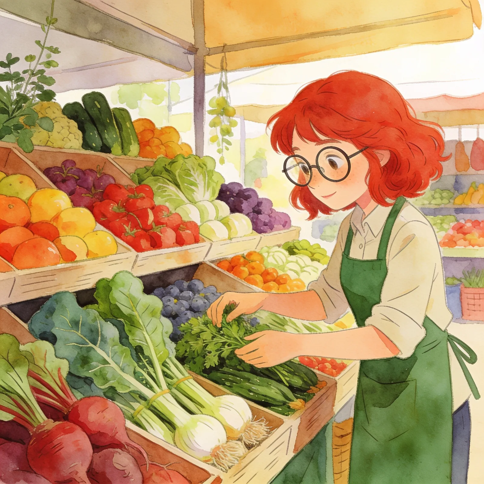 Seedream 4.5: Character Series: Market, seed 2222
