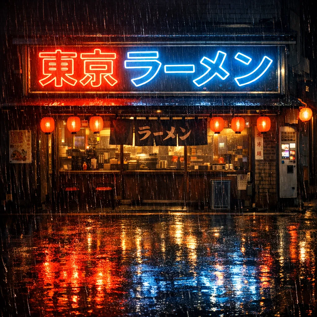 GPT Image 1.5: CJK Neon Sign, sample 1