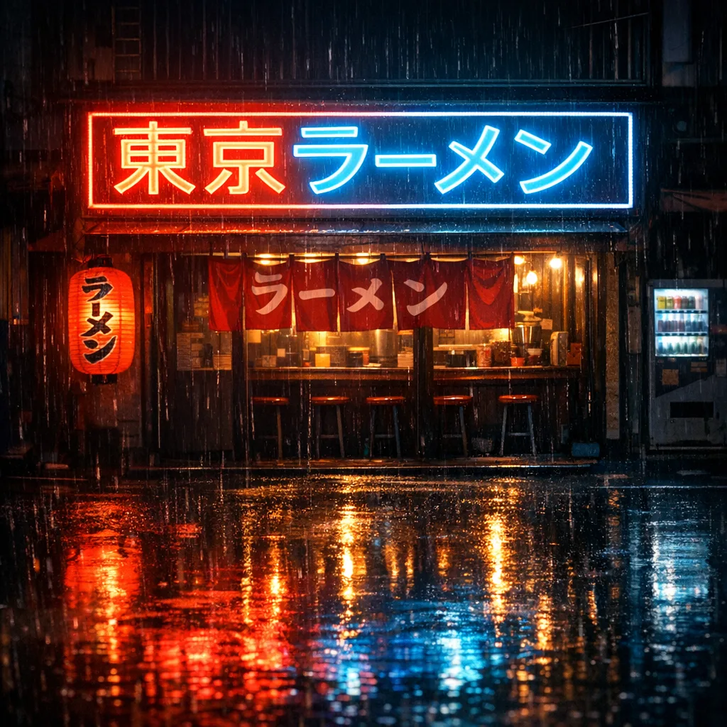 GPT Image 1.5: CJK Neon Sign, sample 2