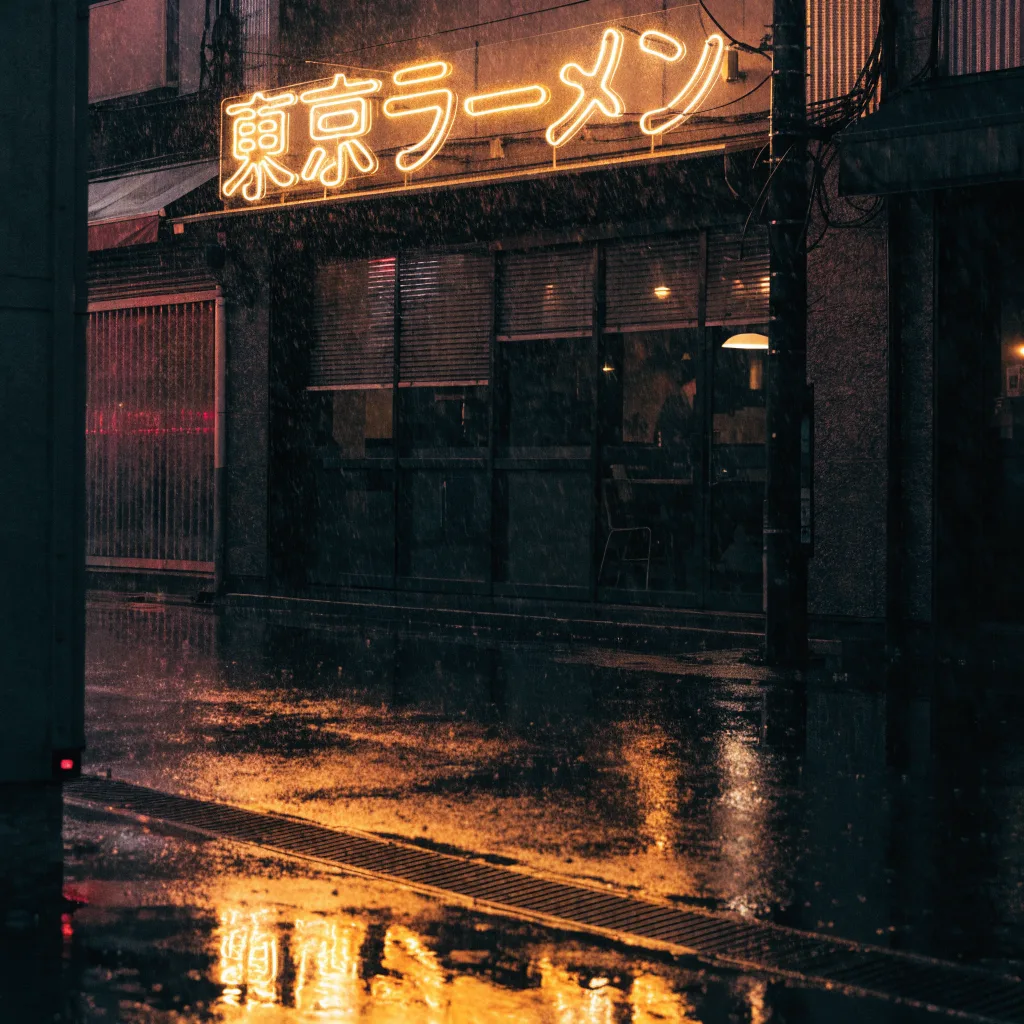 Recraft V4.1: CJK Neon Sign, sample 1