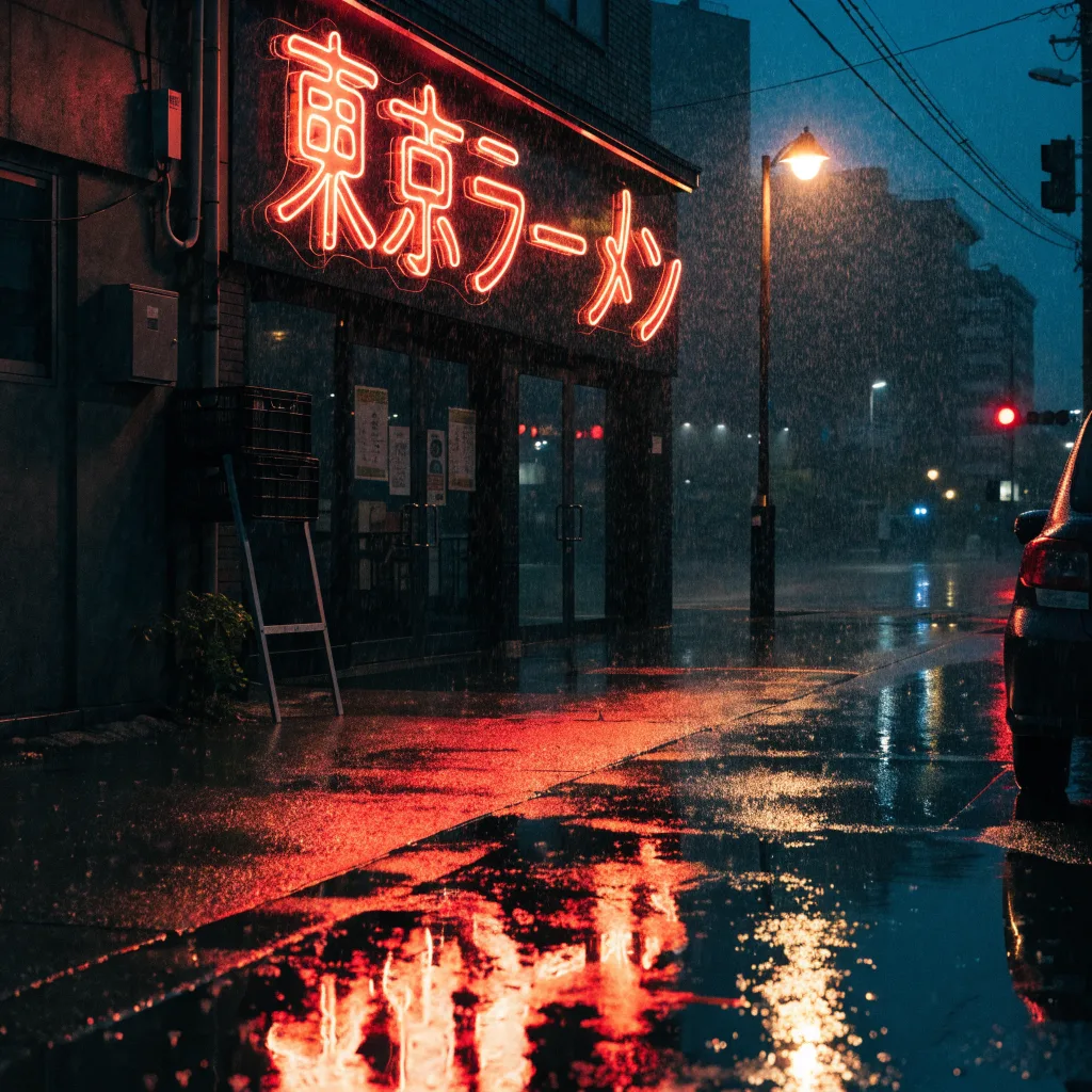 Recraft V4.1: CJK Neon Sign, sample 3