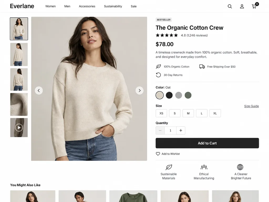GPT Image 2.5 Sunburst: E-Commerce Product Page, sample 2