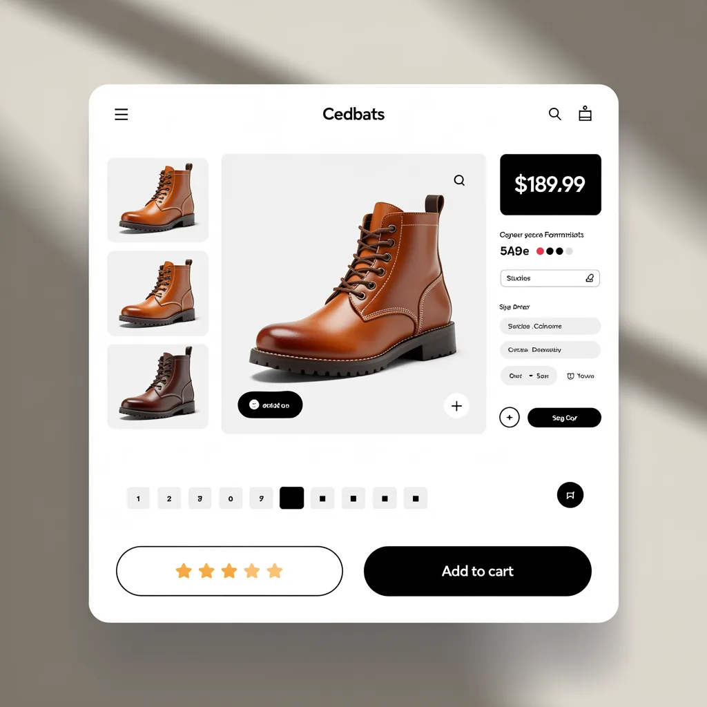 Ideogram 3.0: E-Commerce Product Page, seed 2222