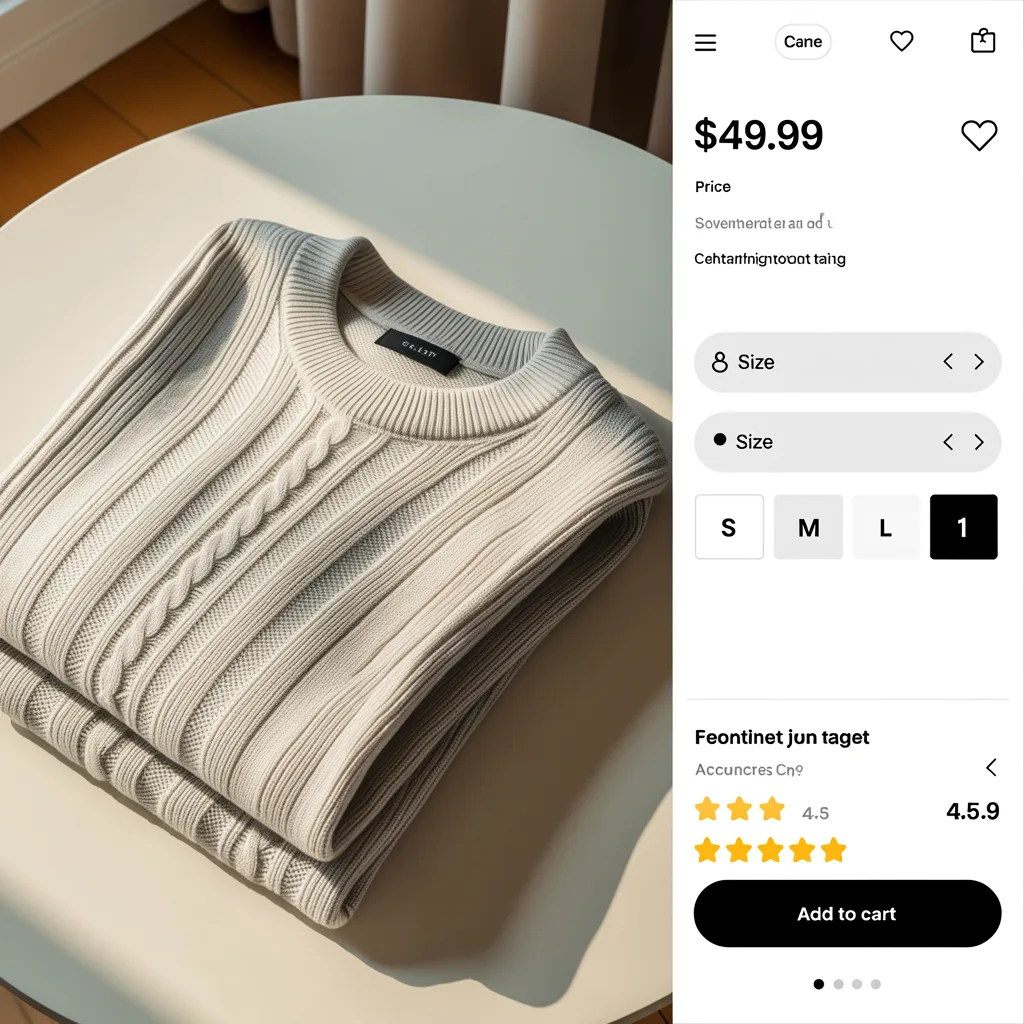 Ideogram 3.0: E-Commerce Product Page, seed 3333