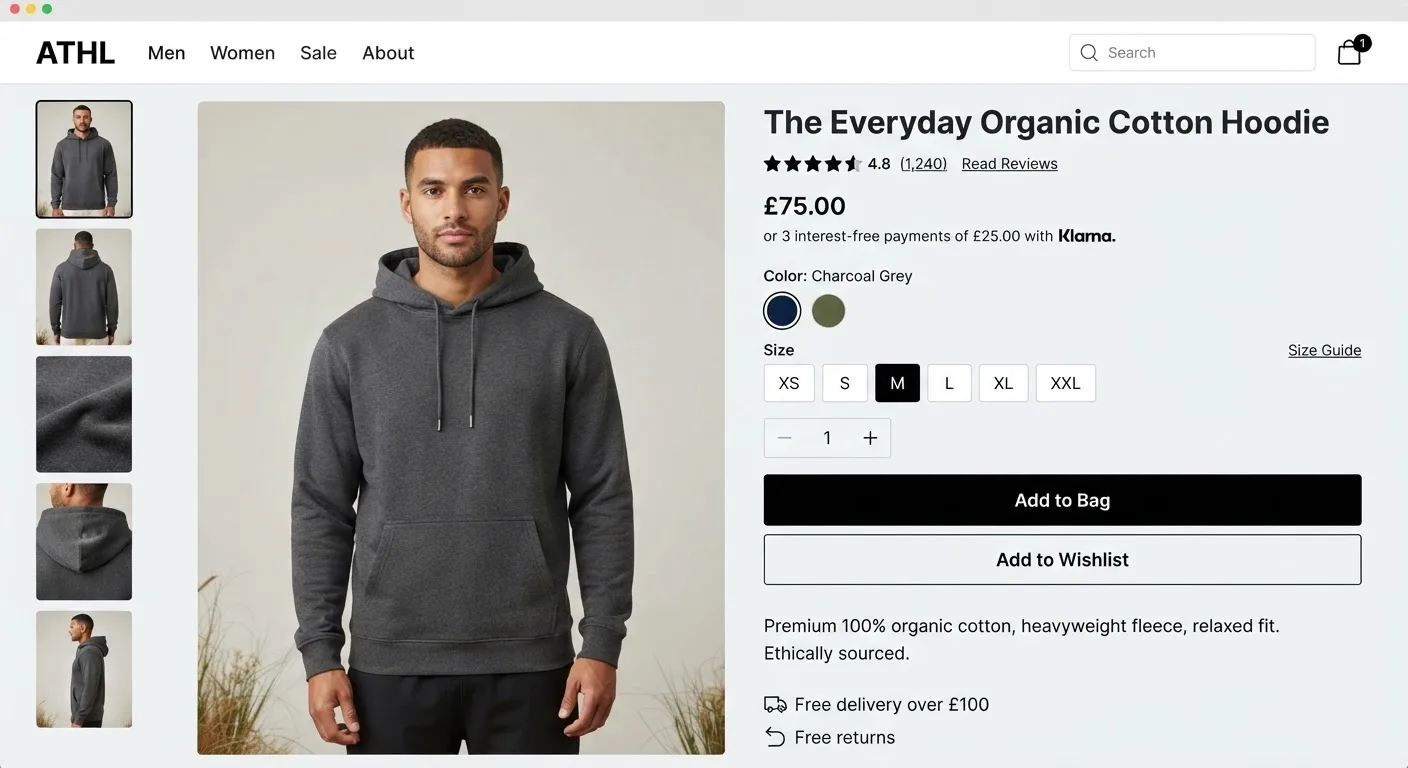 Nano Banana 2 Lite: E-Commerce Product Page, sample 1