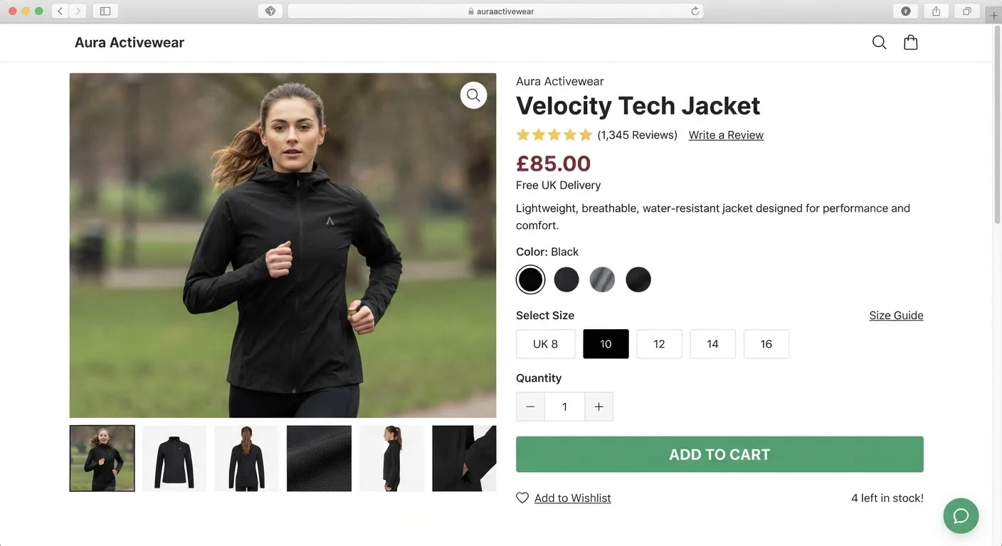 Nano Banana 2 Lite: E-Commerce Product Page, sample 2