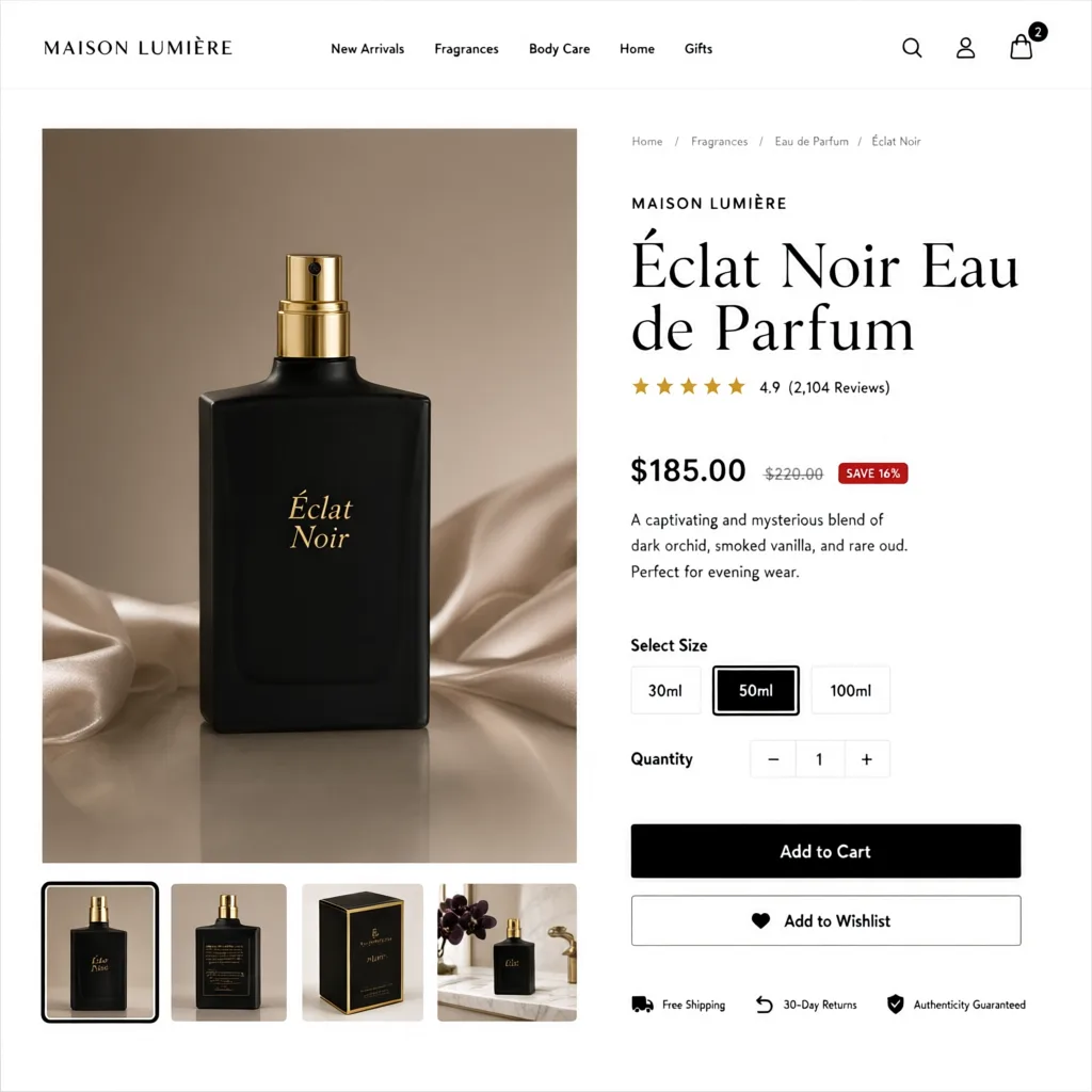 Qwen Image 3.0: E-Commerce Product Page, seed 1111