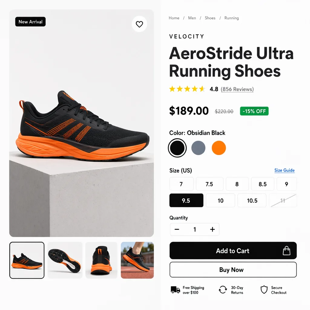 Qwen Image 3.0: E-Commerce Product Page, seed 2222