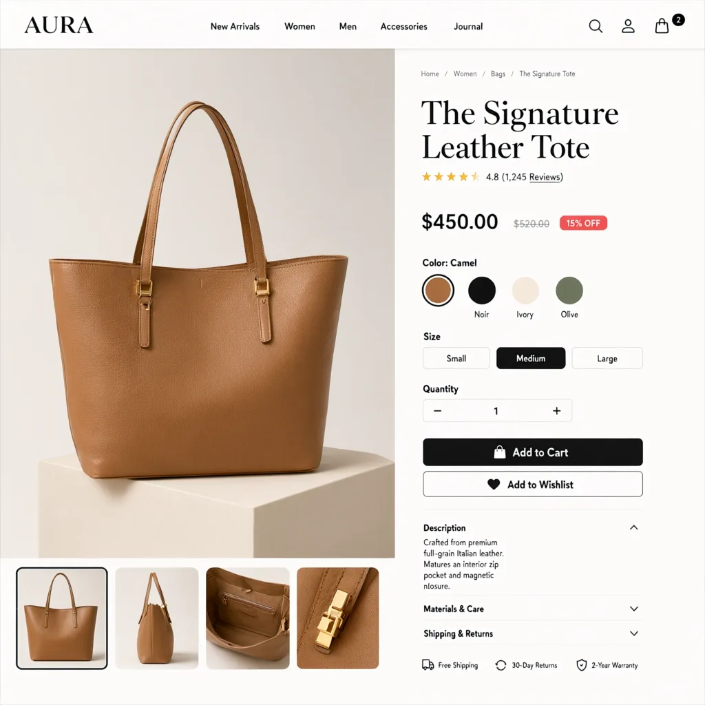 Qwen Image 3.0: E-Commerce Product Page, seed 3333