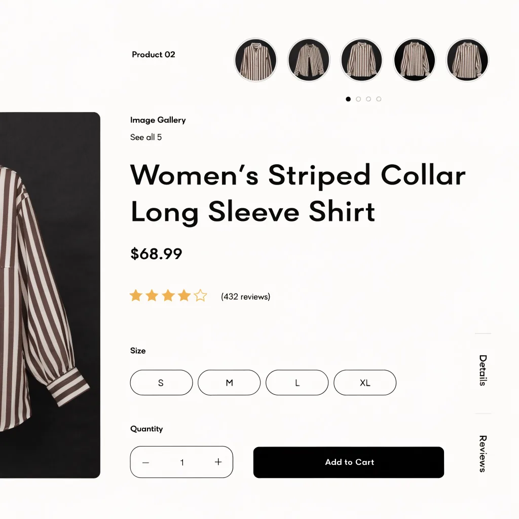 Recraft V4.1: E-Commerce Product Page, sample 1