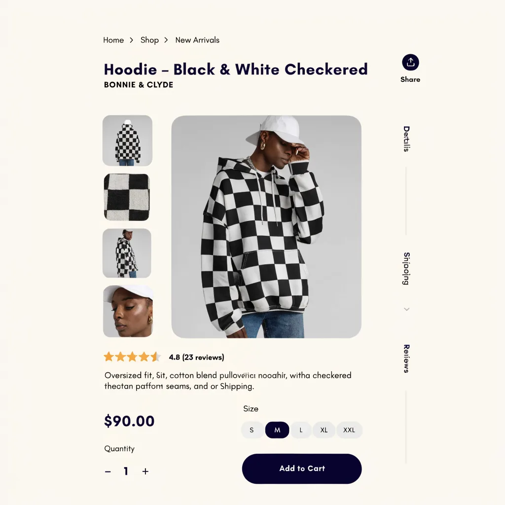 Recraft V4.1: E-Commerce Product Page, sample 2
