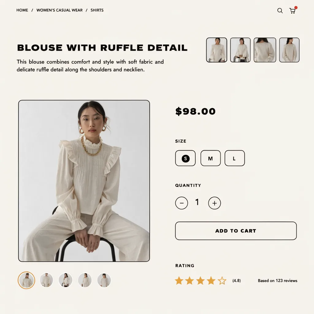 Recraft V4.1: E-Commerce Product Page, sample 3