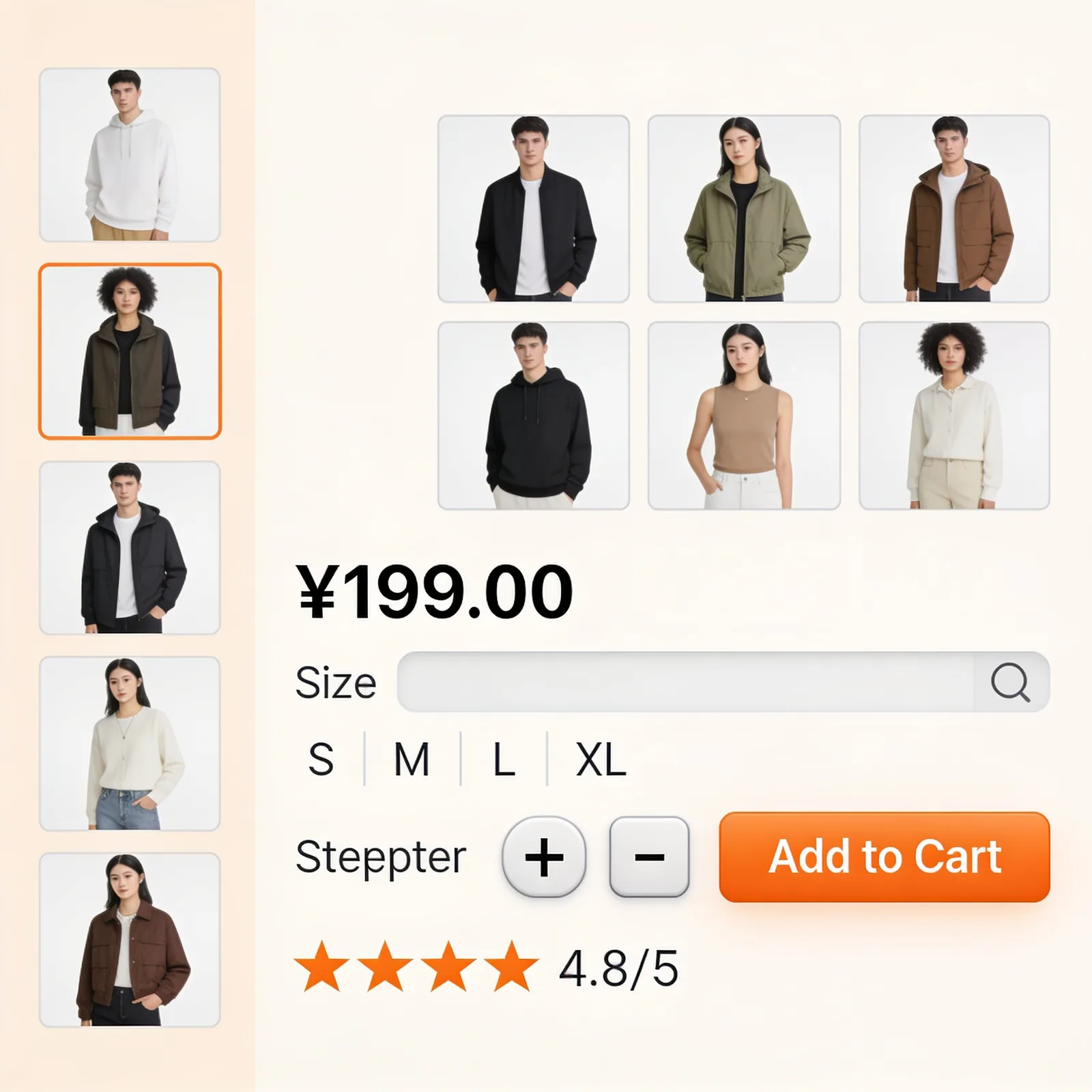 Seedream 4.5: E-Commerce Product Page, seed 2222