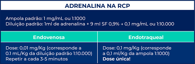 Manual de adrenalina na RCP