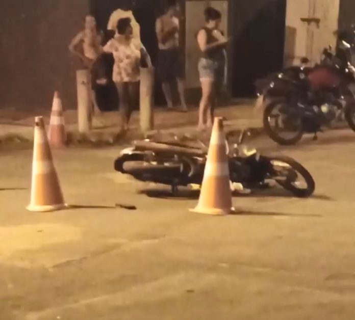 Acidente entre carro e moto na Nova Imperatriz