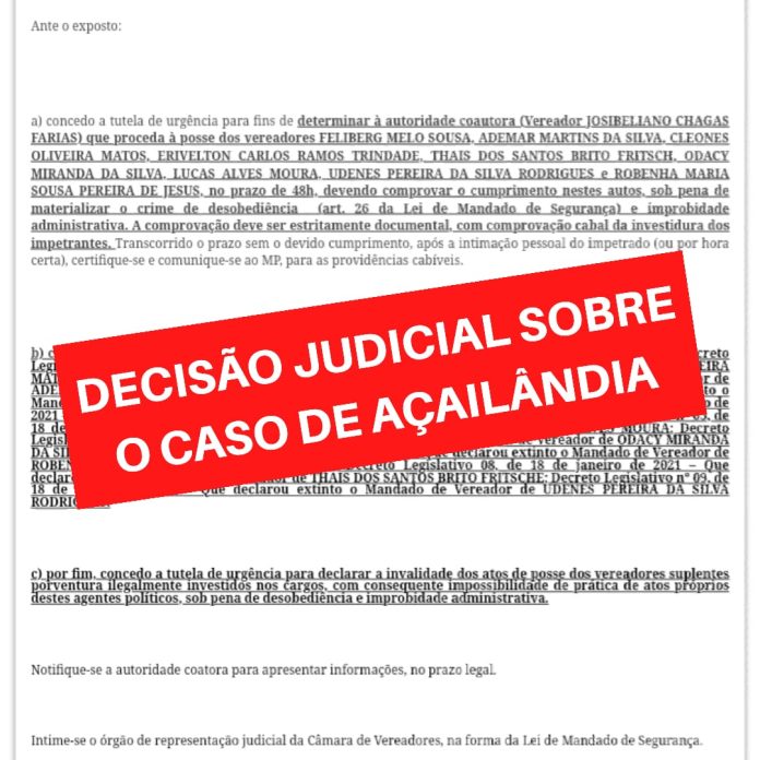 Juiz dá prazo de 48h para posse de vereadores com mandatos extintos