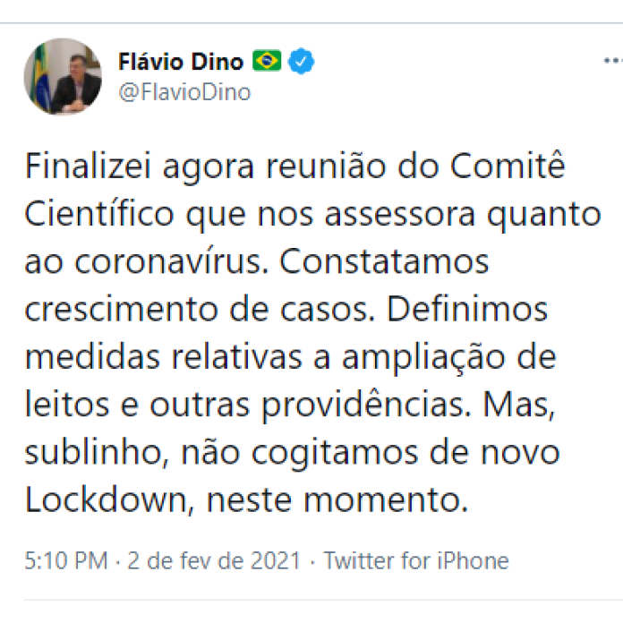 Governo do Maranhão descarta lockdown