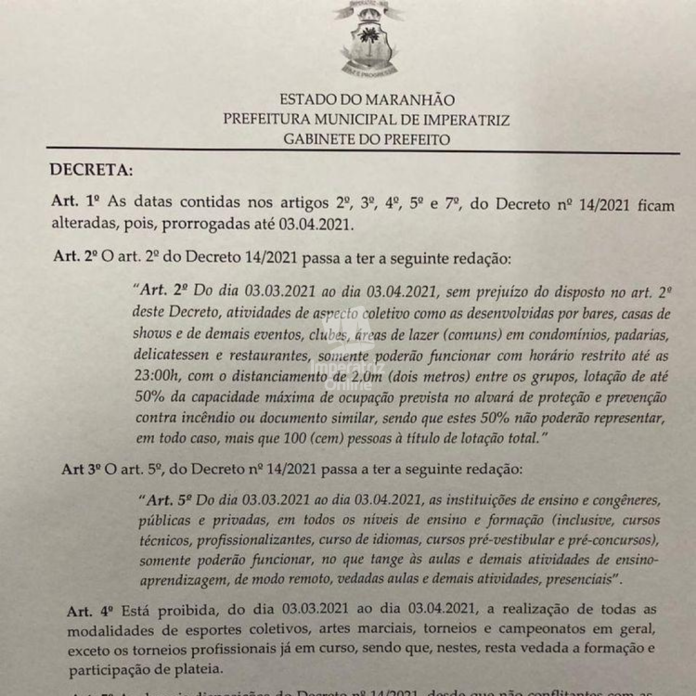 Novo decreto proíbe a prática de esportes coletivos