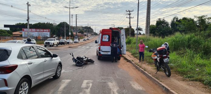 Acidente na Avenida Pedro Neiva de Santana