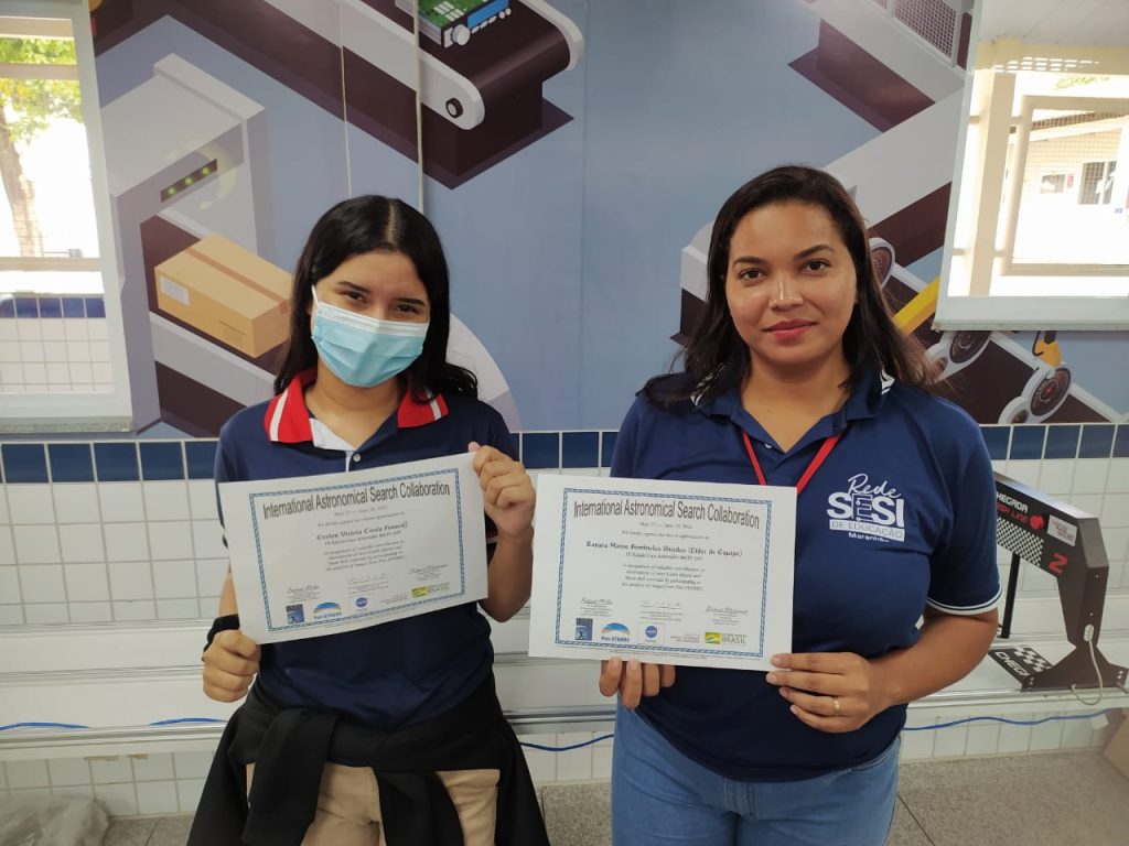 Estudantes do SESI Imperatriz descobrem asteroide e recebem certificado da NASA 1 Imagens de Notícias de Imperatriz