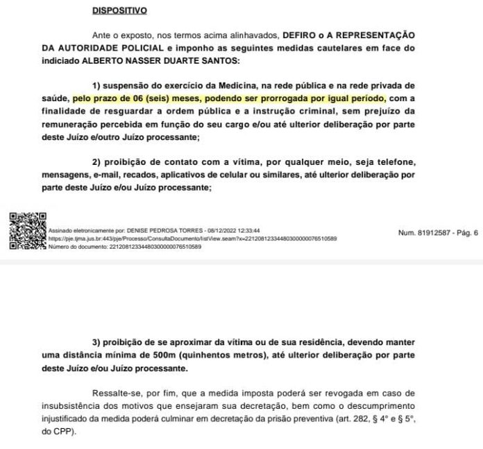 Justiça determina suspensão do exercício da medicina de médico denunciado por estupro