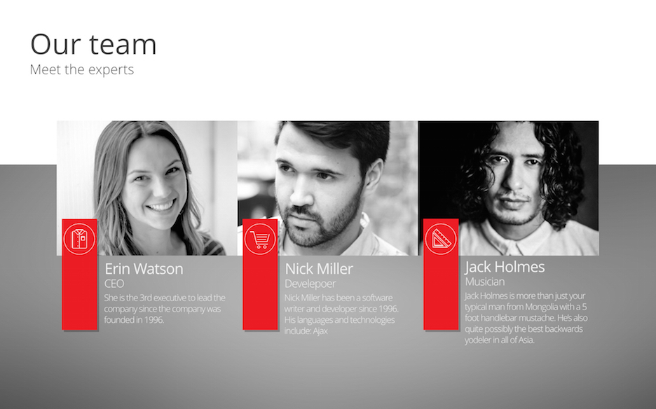 Business presentation templates