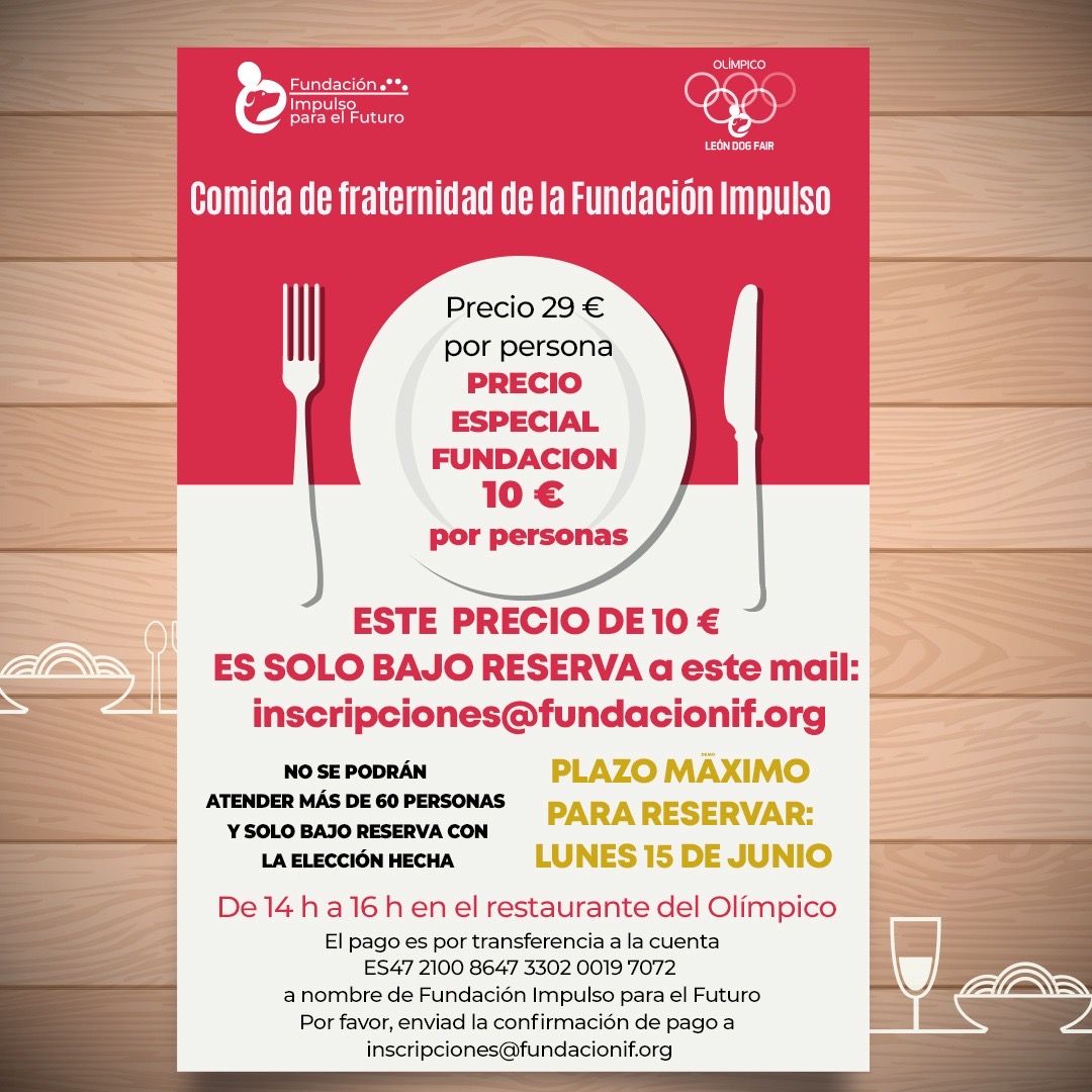 Cartel de la comida de fraternidad de la Fundación Impulso