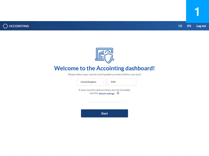 Accointing Bitcoin Steuer Onboarding