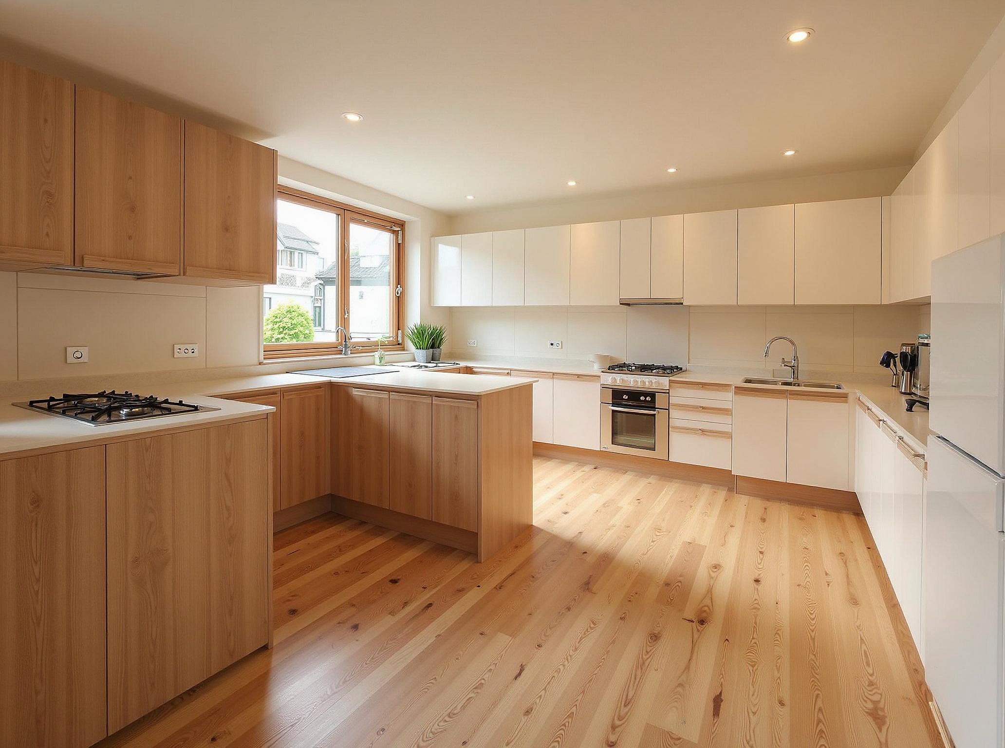 Modern kitchen design generated by AI kitchen staging tool