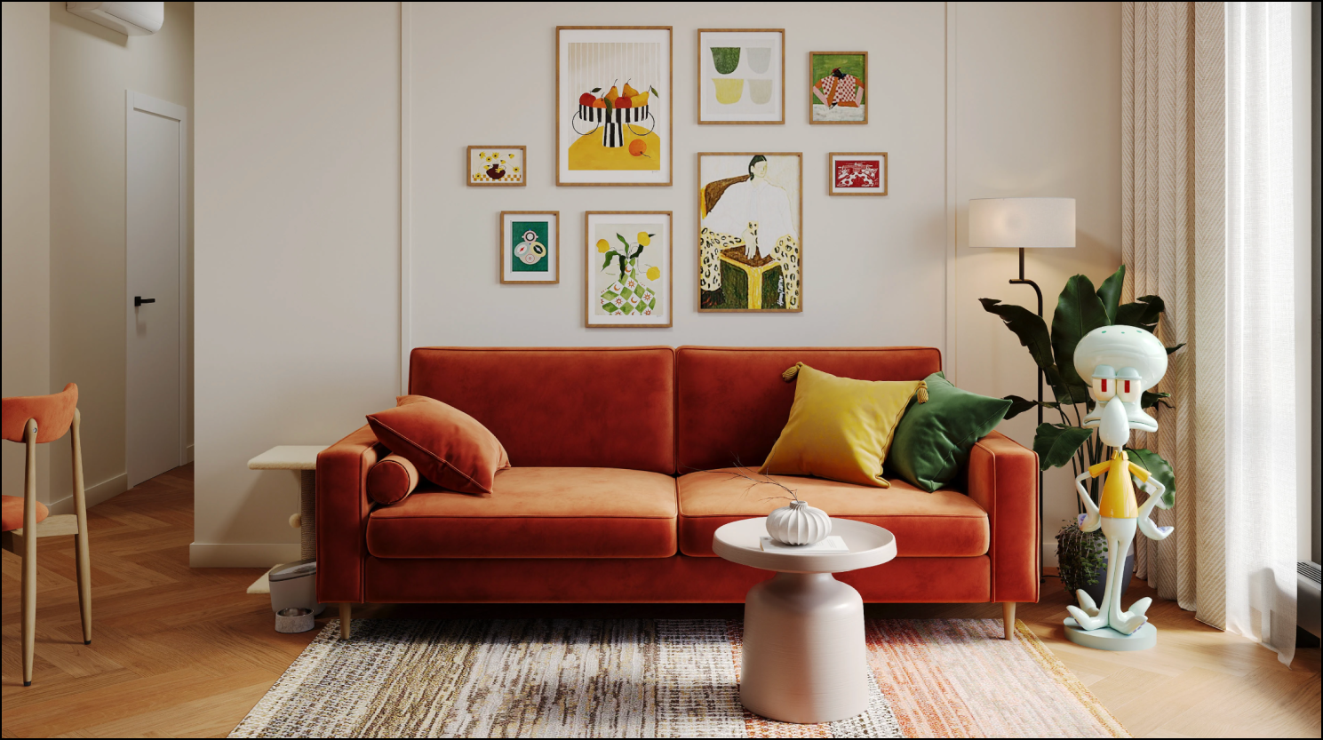 Use color to highlight the focal points