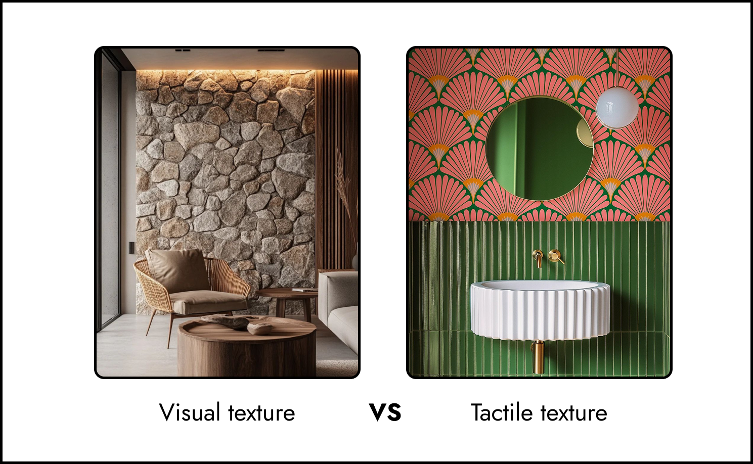 Visual texture vs tactile texture