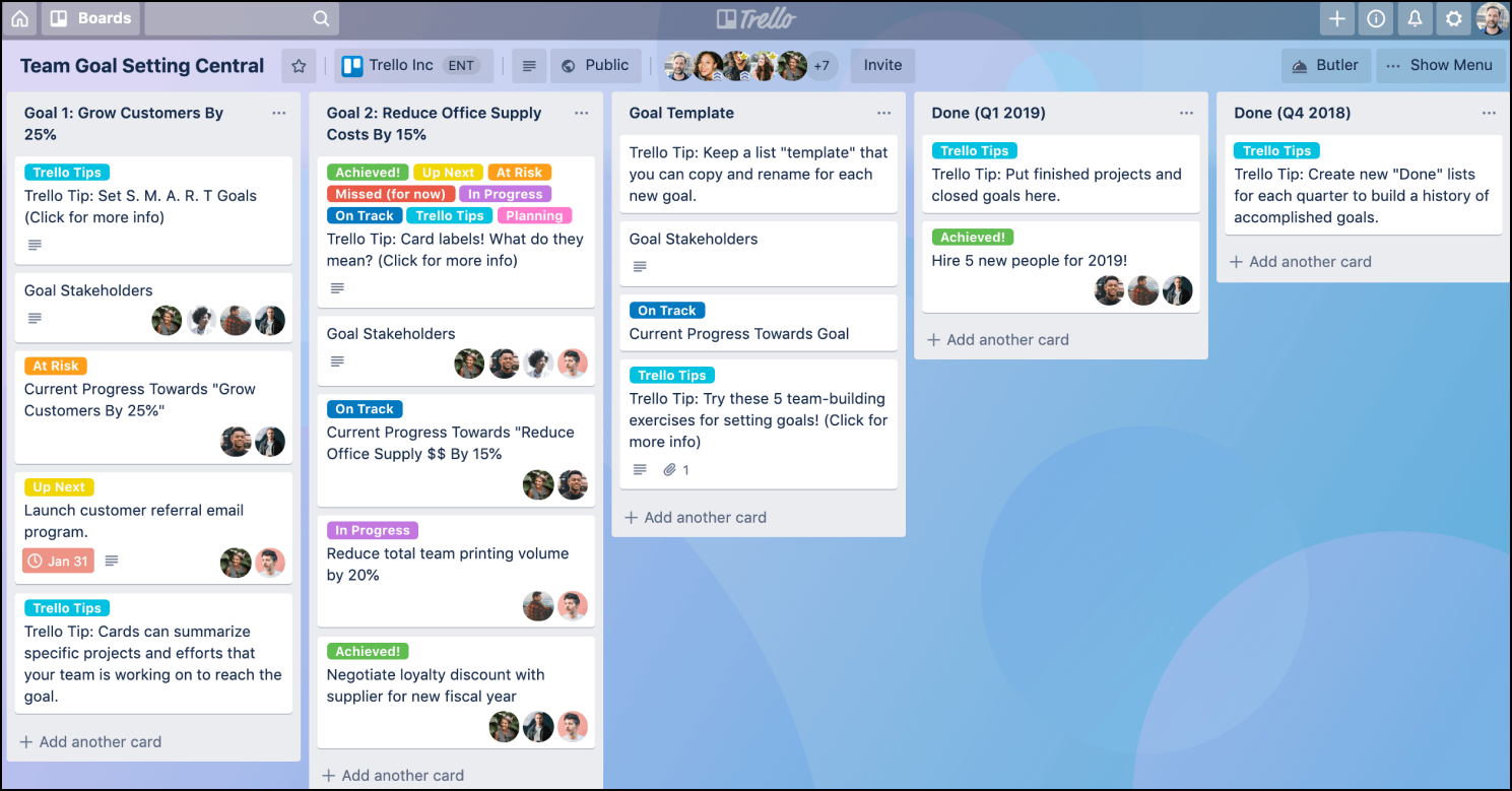Trello project management tool