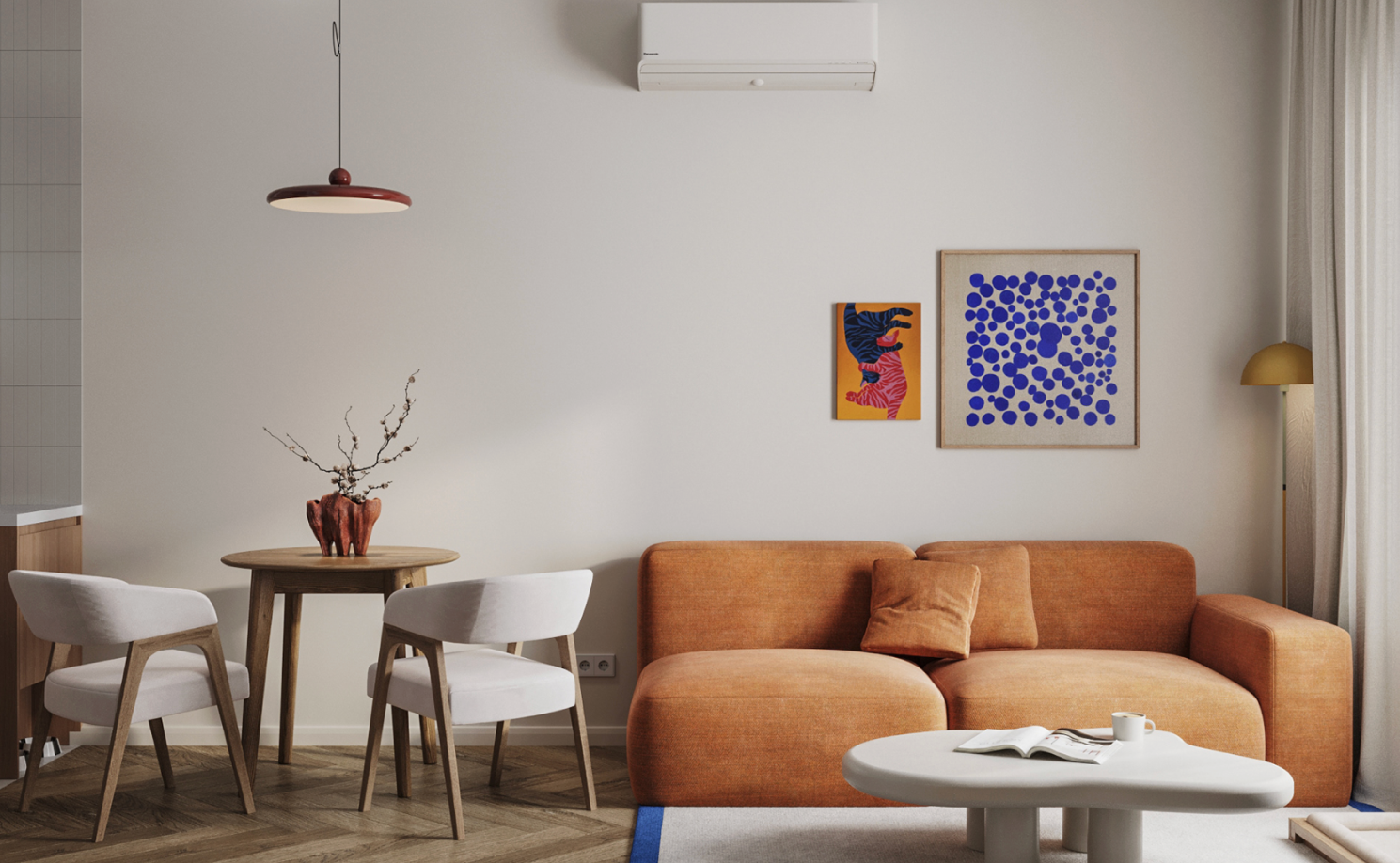 Warm minimalism tends to use more warmer colors
