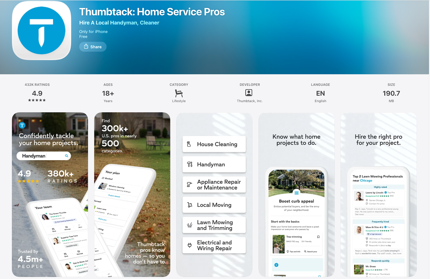 Thumbtack for hiring local remodel pros and handyman quotes