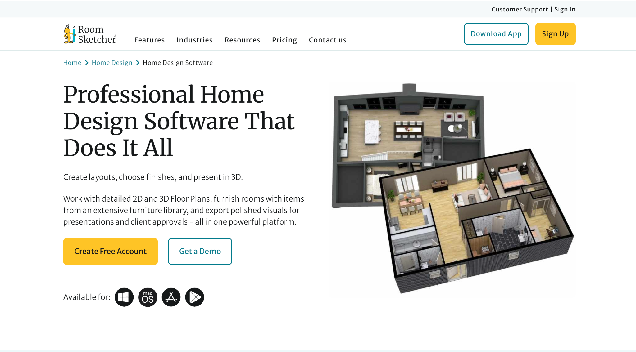 RoomSketcher for planning and measuring exterior design