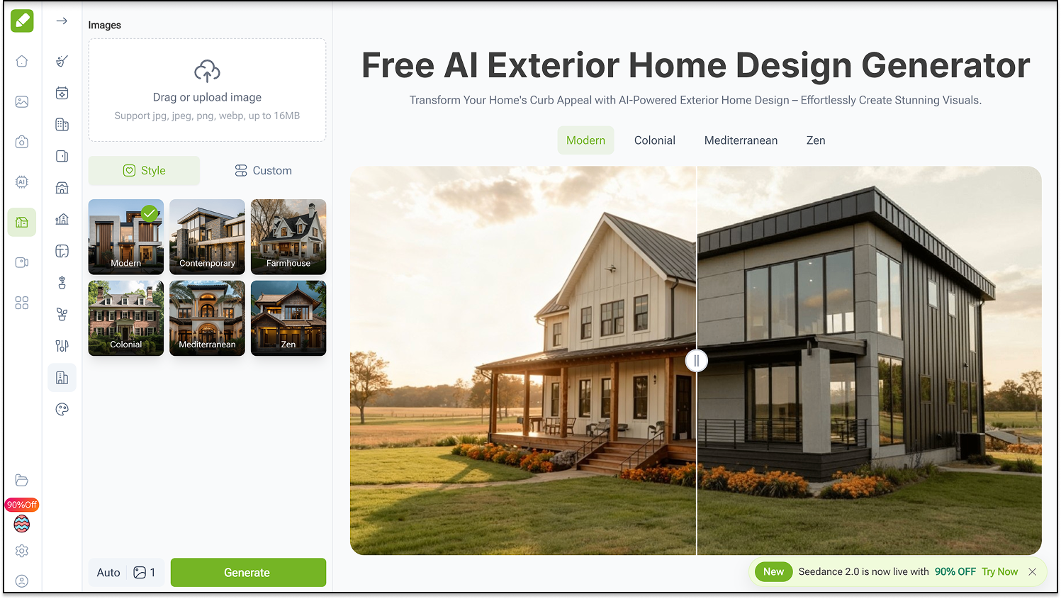 VisualGPT exterior style exploration