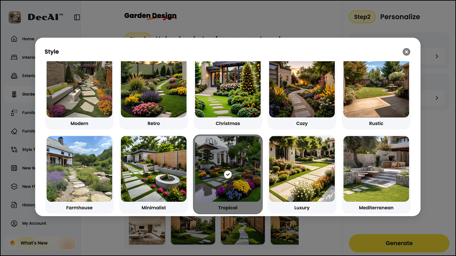 Choose a design style