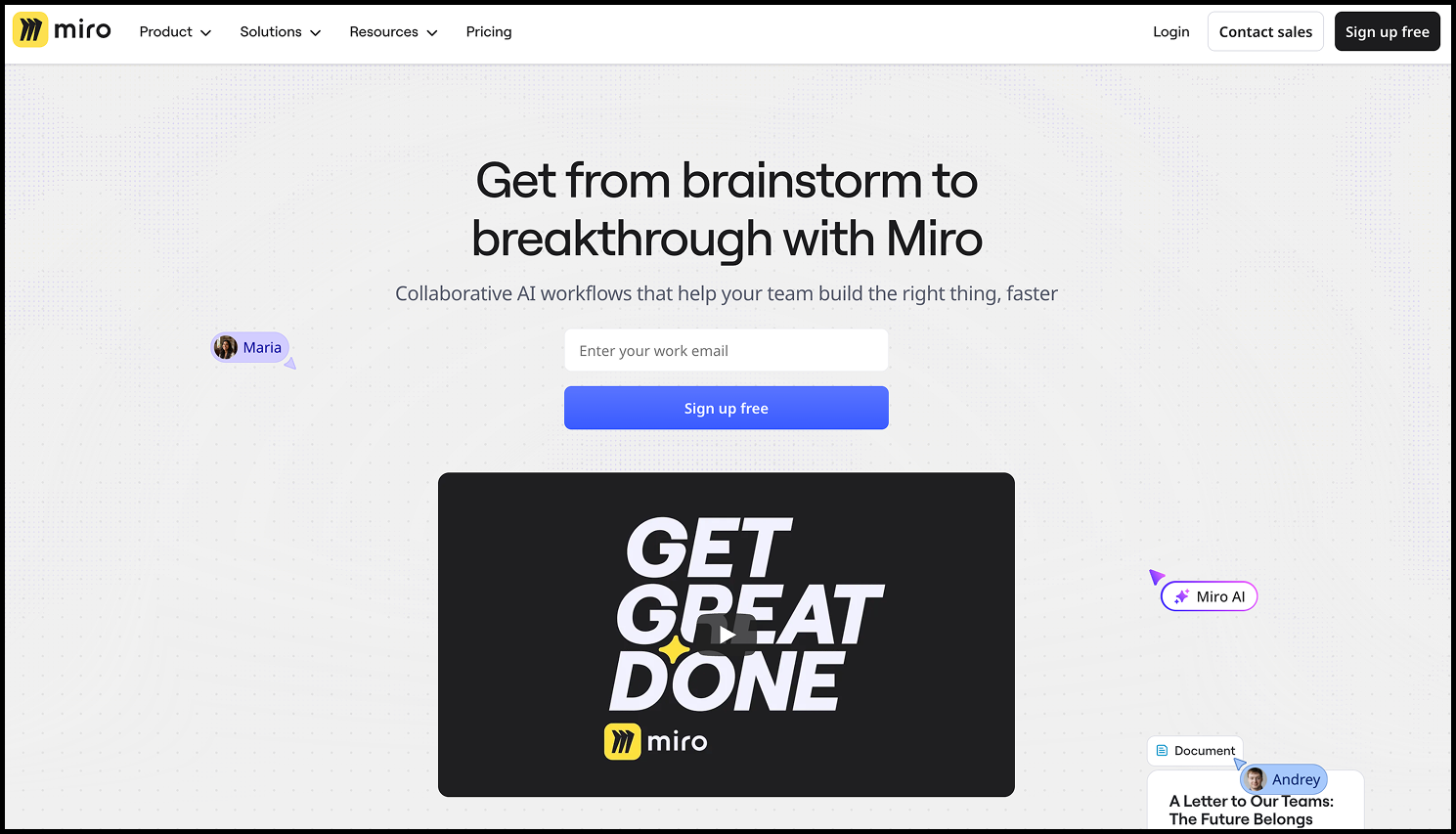 Miro AI brainstorming & mind mapping