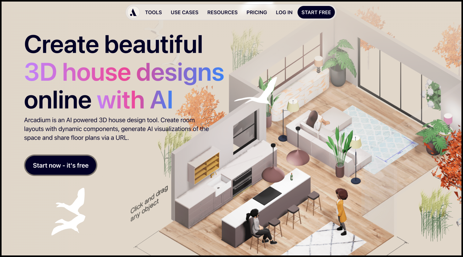 Arcadium3D - AI 3D modeling & walkthrough