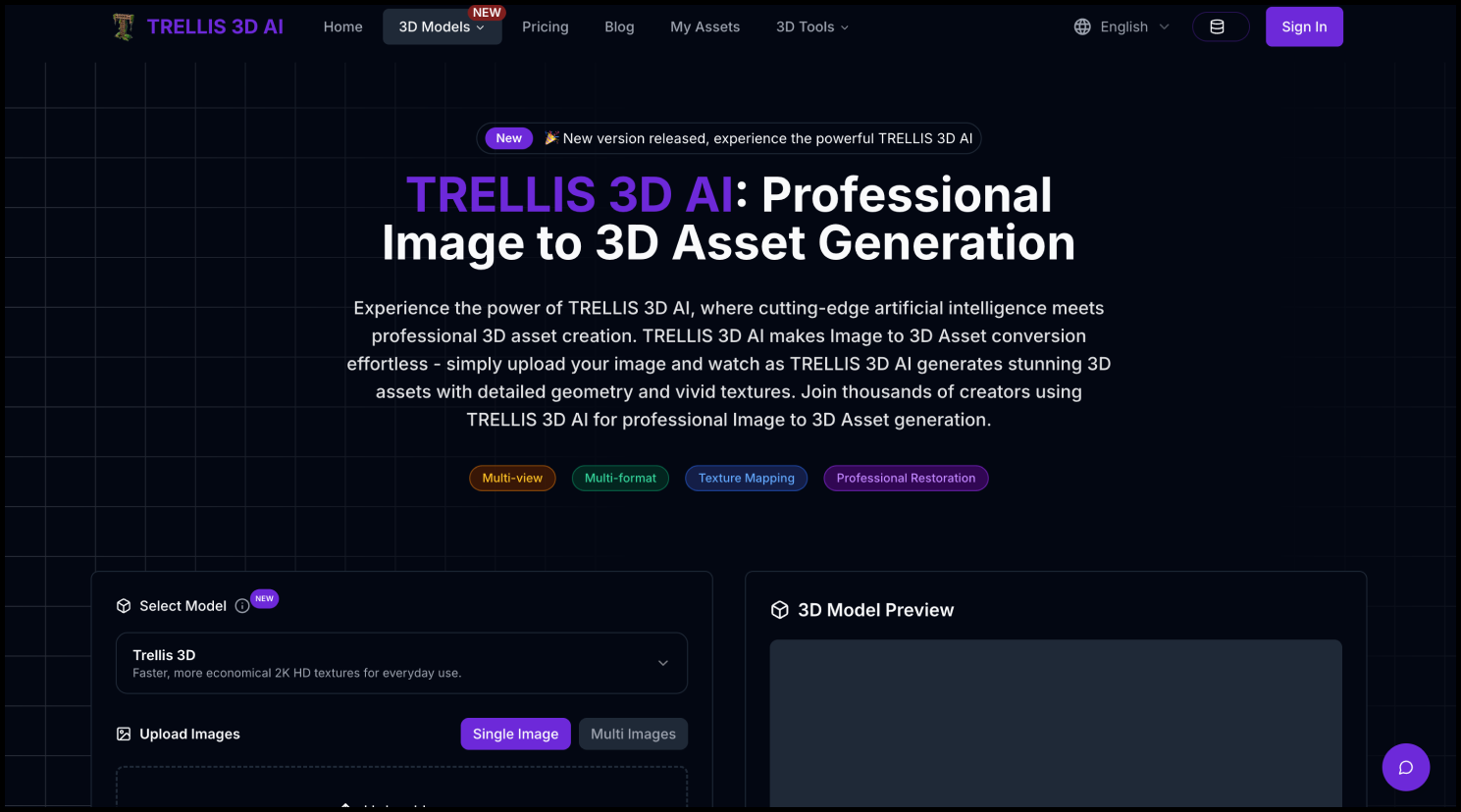 Trellis 3D AI - AI 3D model generator