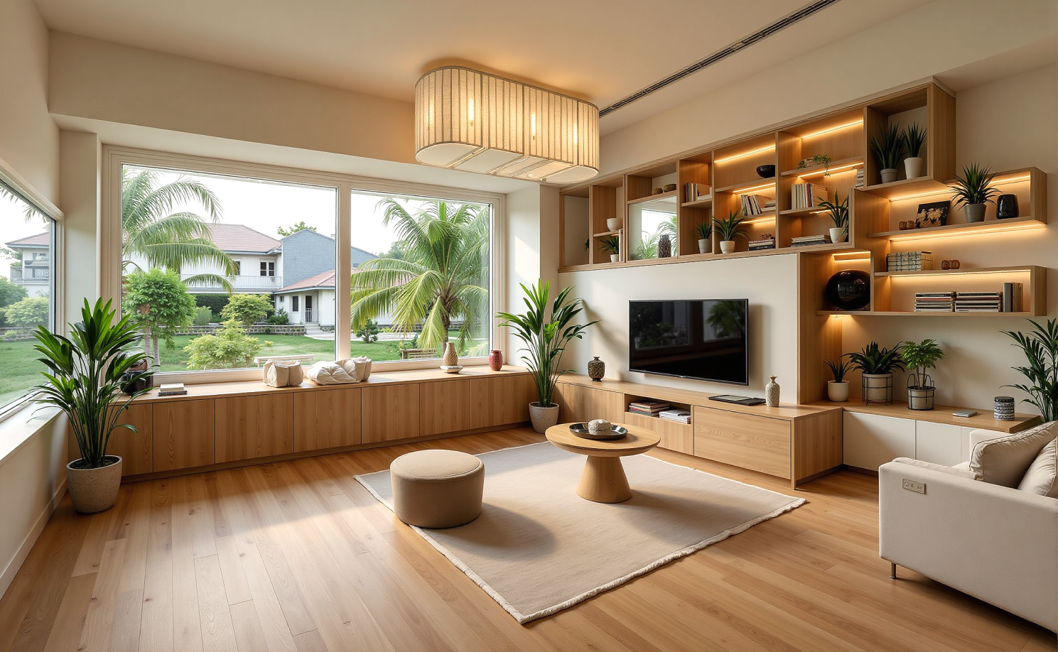 Two bedroom apartment biophilic style made by DecAITM