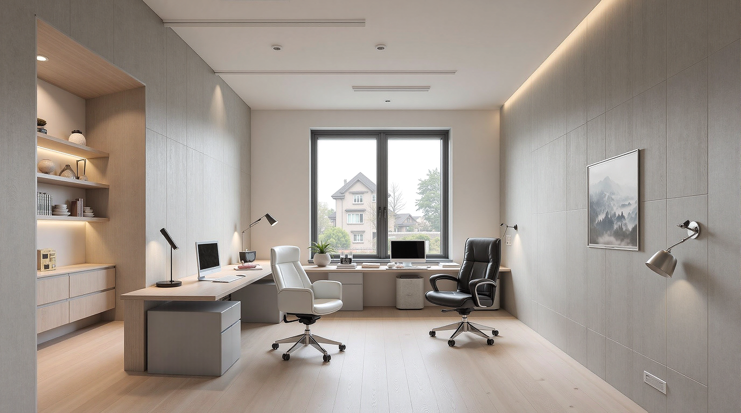 Modern style home office design generated with AI
