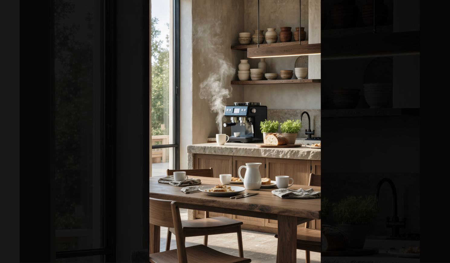 The wabi-sabi aesthetic helps to create a slow living atmostphere